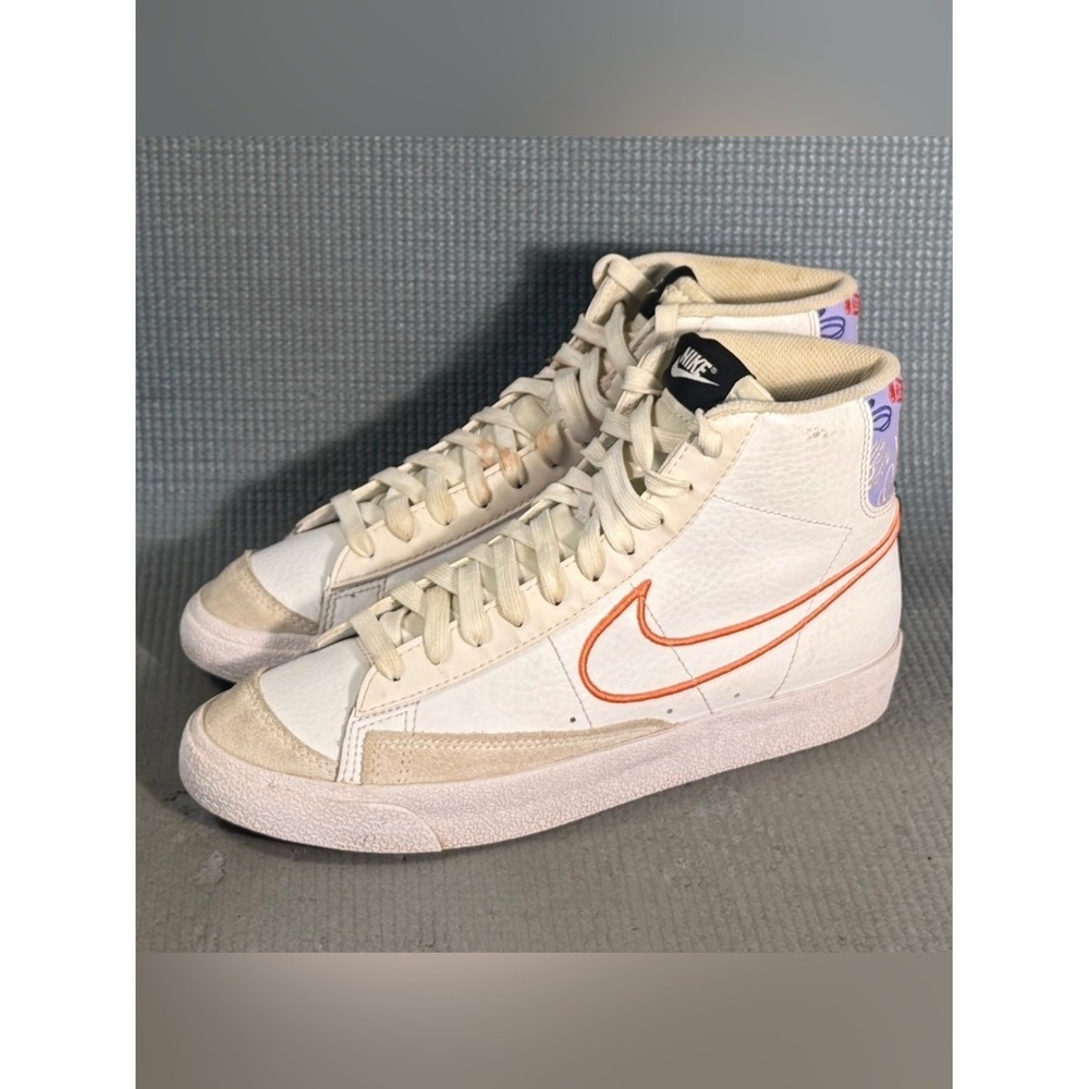 Nike Blazer Mid '77 SE "White Magic Ember" Sneakers Size 7Y Sz 8.5 Women